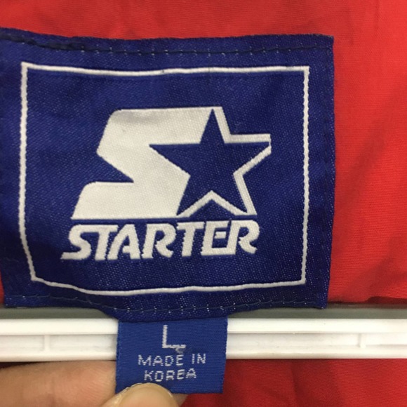 VINTAGE Starter Men's Full Zip Windbreaker Jacket Size Large Blue - Picture 4 of 6